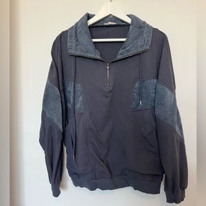 Navy Quarter Zip Sweatshirt